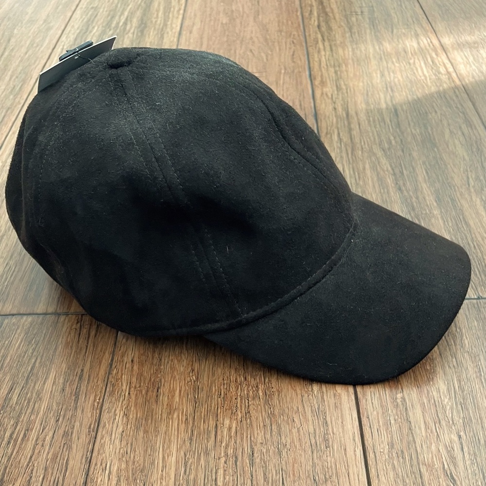 Faux suede baseball cap